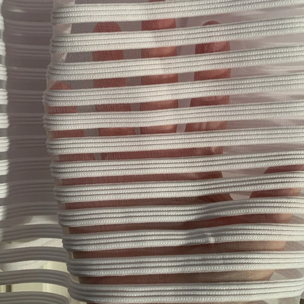 Cato White A-Line Pleated Knee Length Skirt EUC
